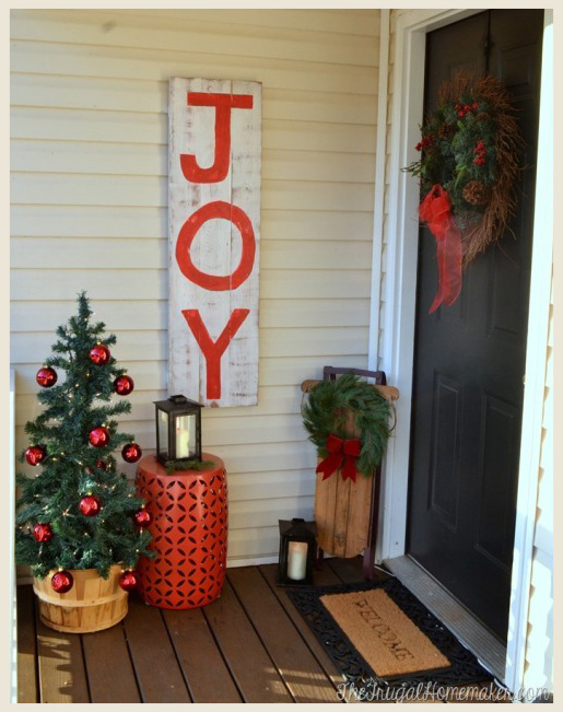 Rustic JOY Christmas Sign The Frugal Homemaker
