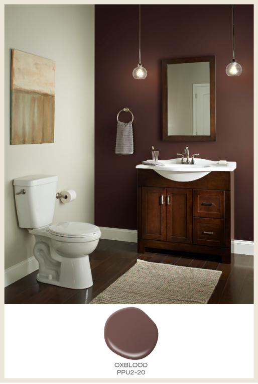 Oxblood bathroom