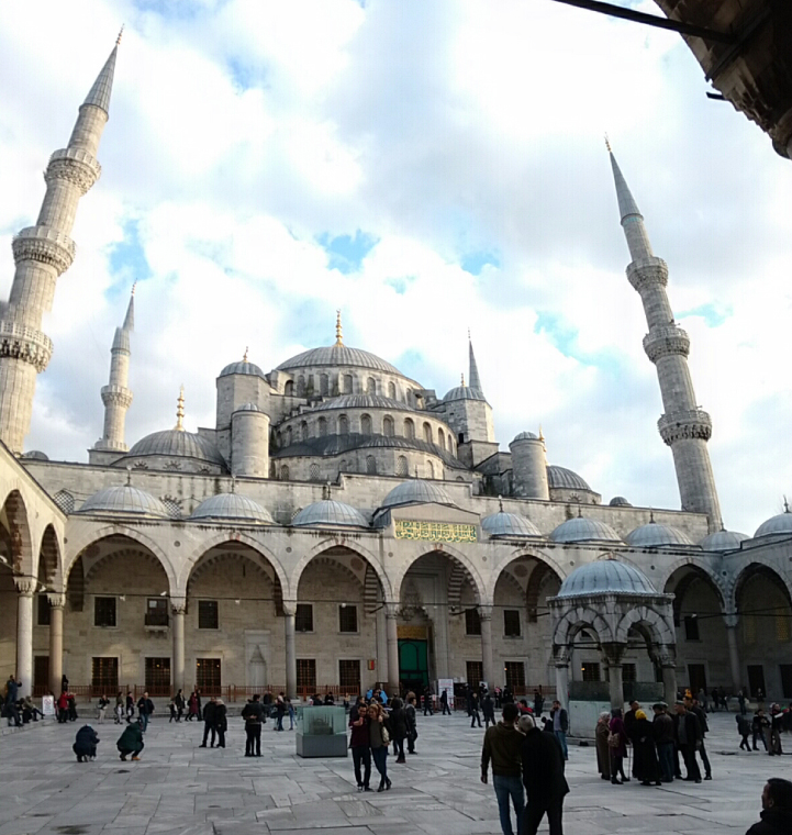 The majestic blue mosque or Sultanahmet Mosque.