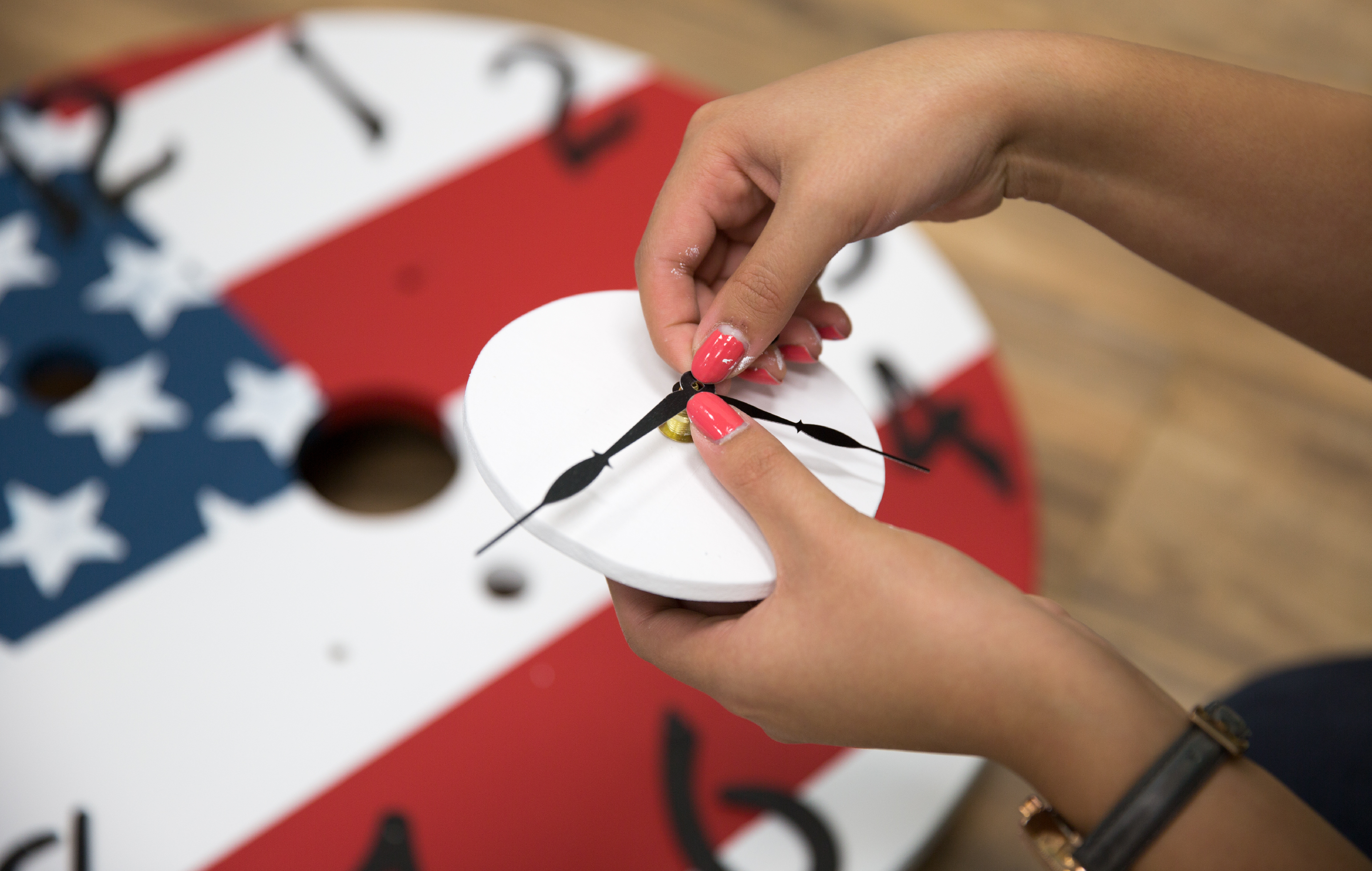 4th of July Inspired Patriotic Clock Colorfully BEHR