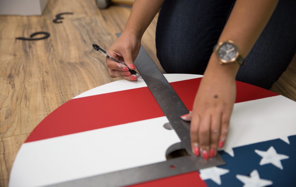 Build a 4th of July Inspired Patriotic Clock Colorfully BEHR