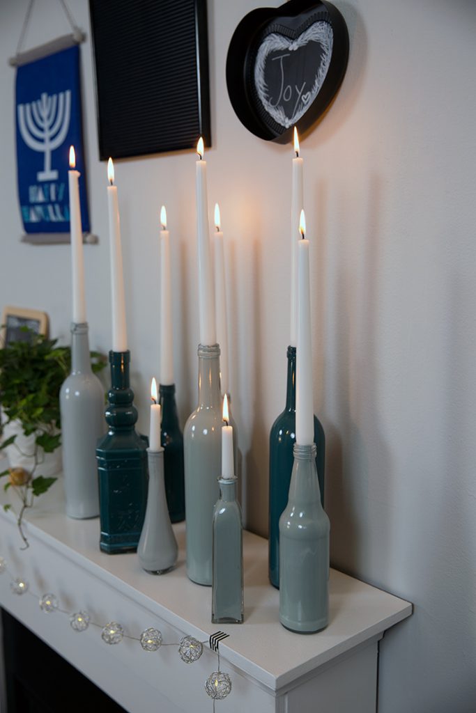 DIY Project Hanukkah Menorah Colorfully BEHR