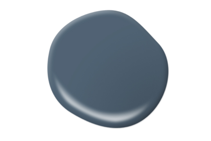 A paint spill featuring a dark blue color called Midnight Show.