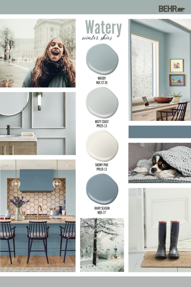Watery Winter Skies Color Palette | Colorfully BEHR