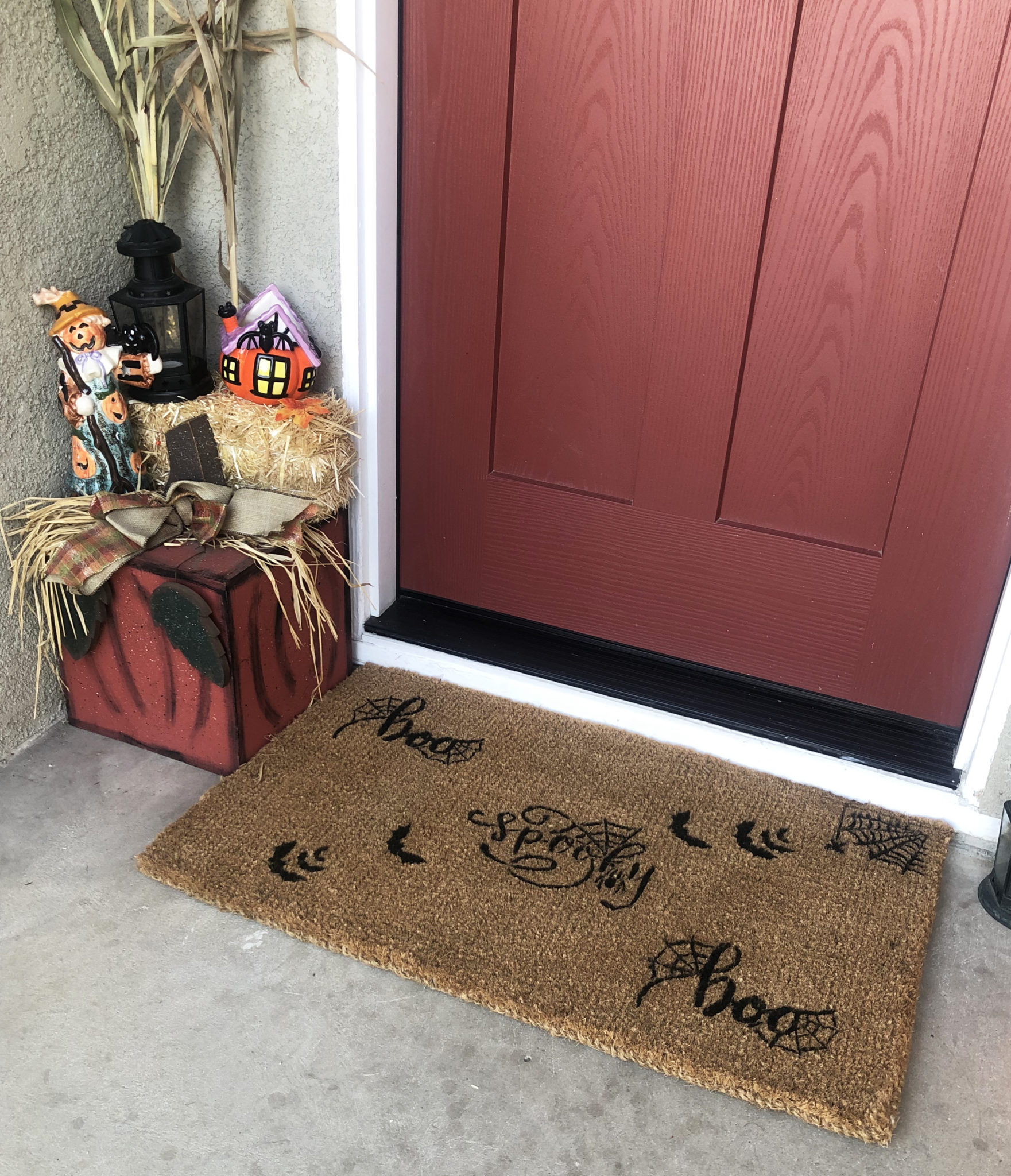 Halloween Stencil Doormat Colorfully BEHR