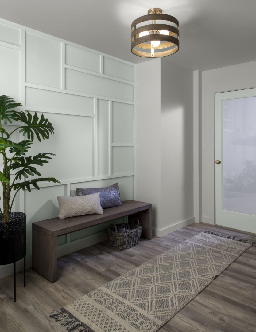 Decorate a Statement Wall with Trim Board Moulding Colorfully, BEHR