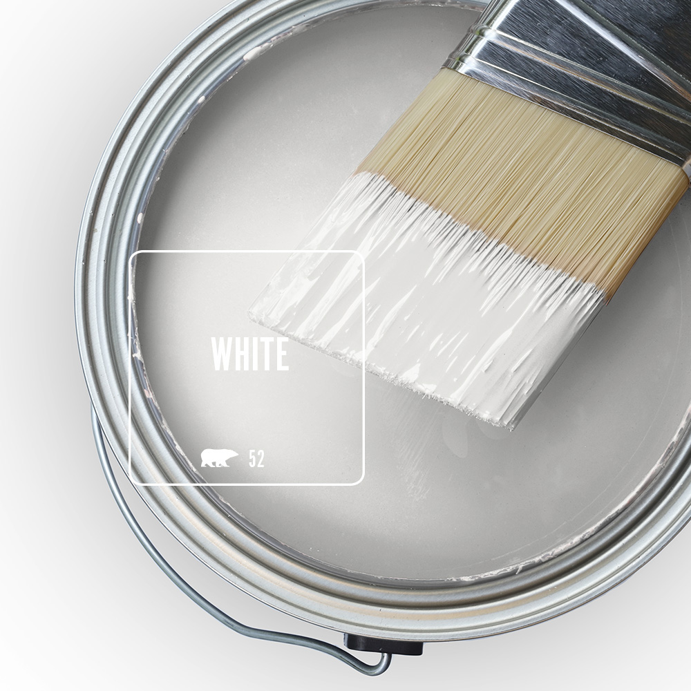 An image of open paint cam with a white color in the can.