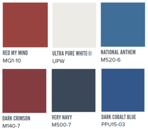 Favorite Red, White and Blues - Colorfully BEHR