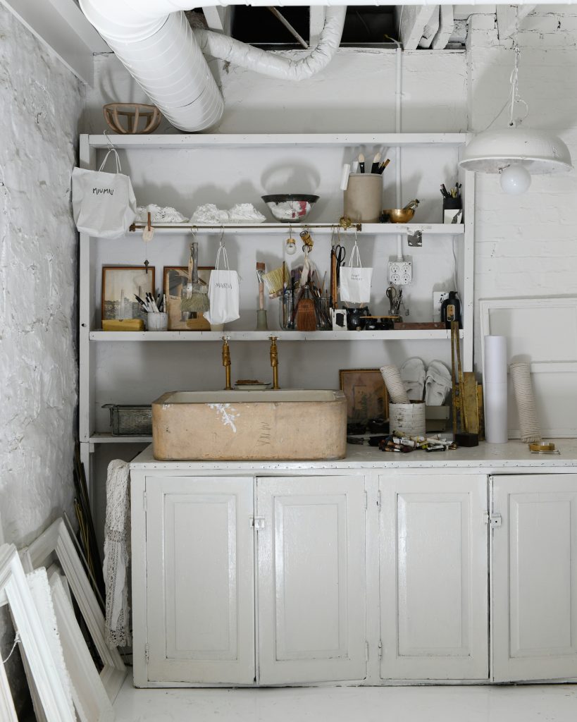 A sink area for washing up.