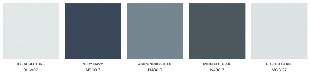 Color palette with blue hues
