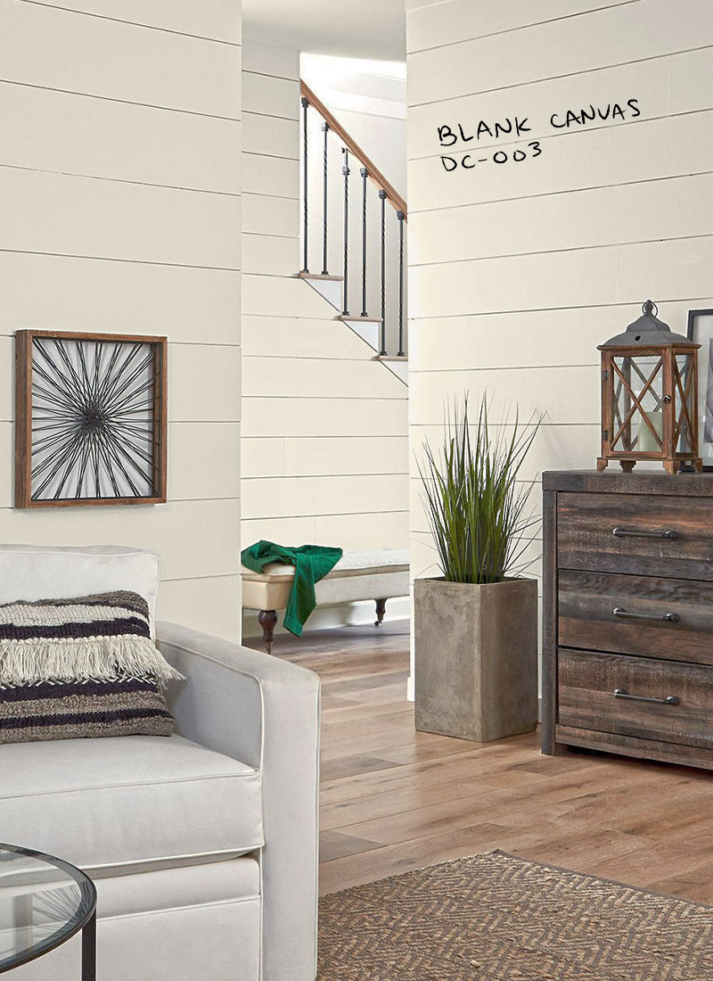 Inviting basement with white paint