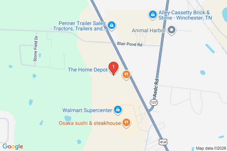 Map showing HOME DEPOT #0747 location