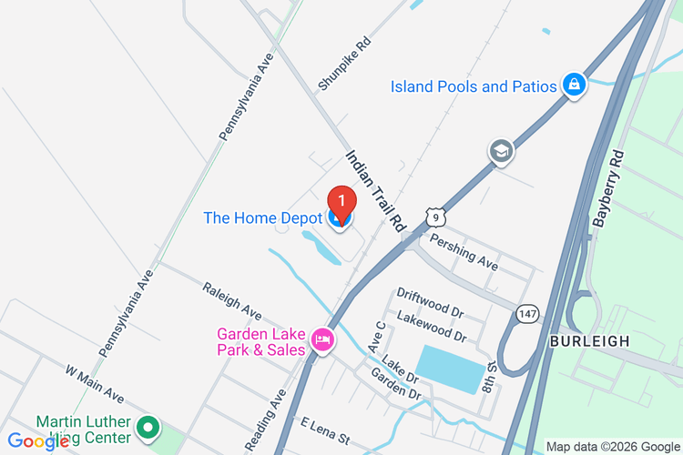 Map showing HOME DEPOT #0943 location
