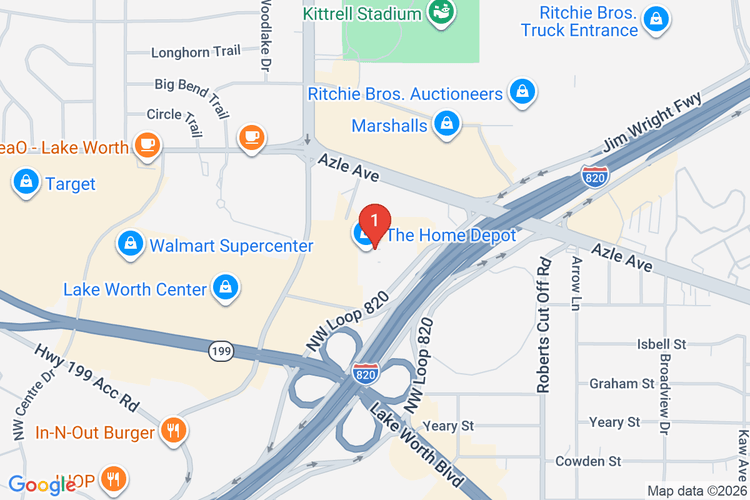 Map showing HOME DEPOT #6549 location
