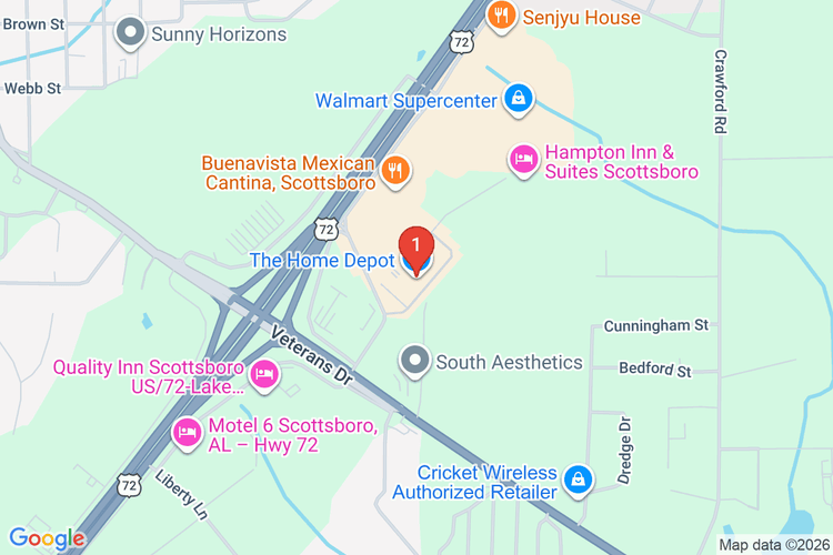 Map showing HOME DEPOT #0812 location