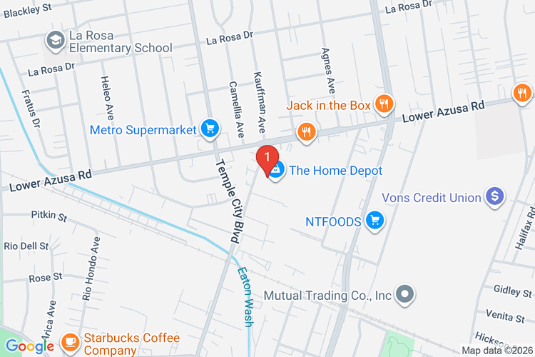 Map showing HOME DEPOT #6673 location