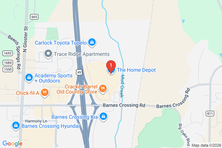 Map showing HOME DEPOT #2906 location