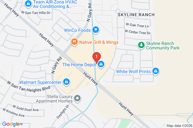 Map showing HOME DEPOT #0419 location