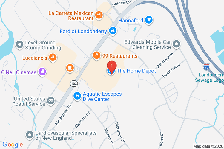 Map showing HOME DEPOT #3401 location