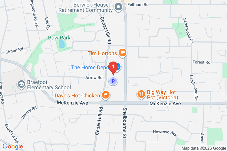Map showing HOME DEPOT CAN #7055 location