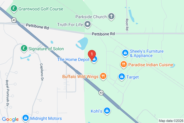 Map showing HOME DEPOT #6931 location