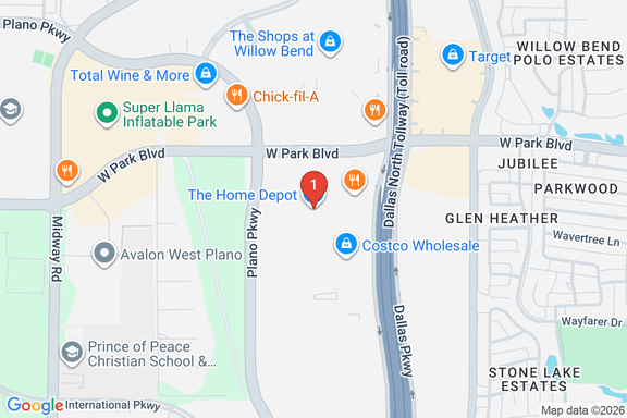 Map showing HOME DEPOT #0551 location