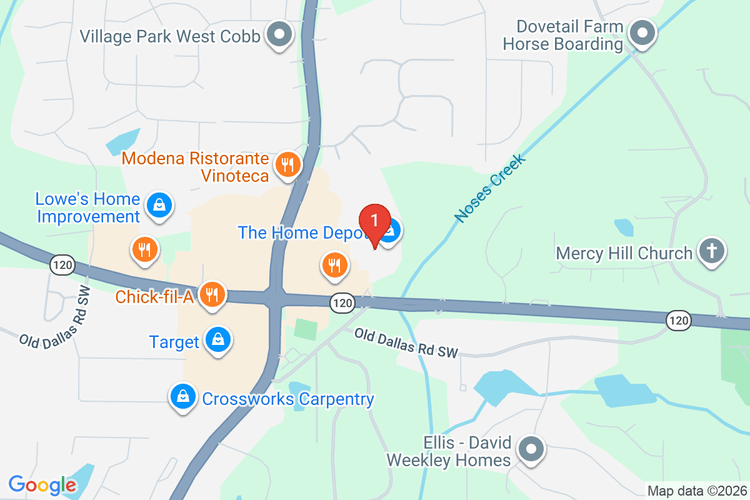 Map showing HOME DEPOT #0153 location