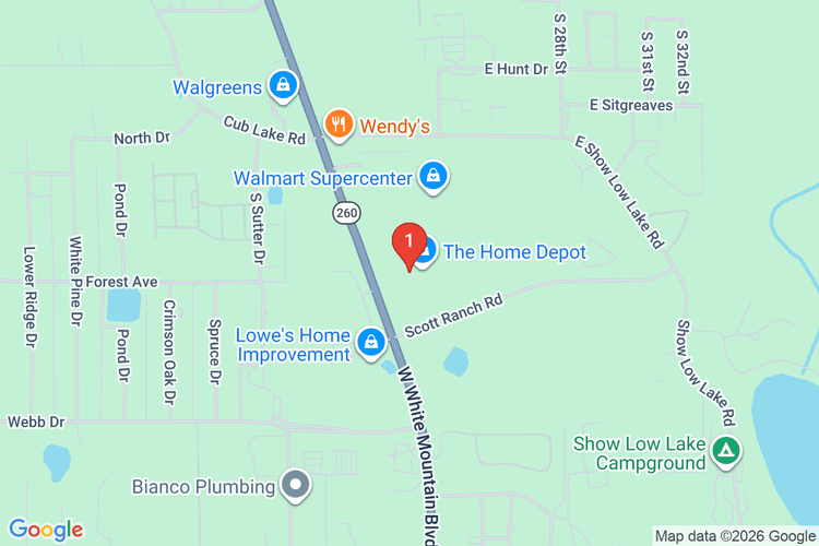 Map showing HOME DEPOT #0411 location