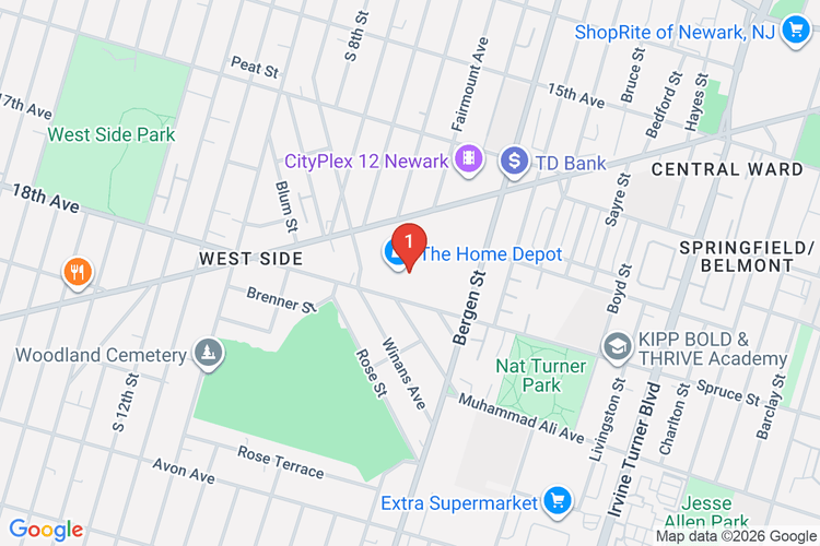 Map showing HOME DEPOT #0980 location