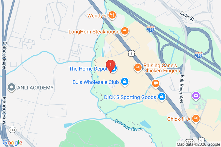 Map showing HOME DEPOT #2615 location