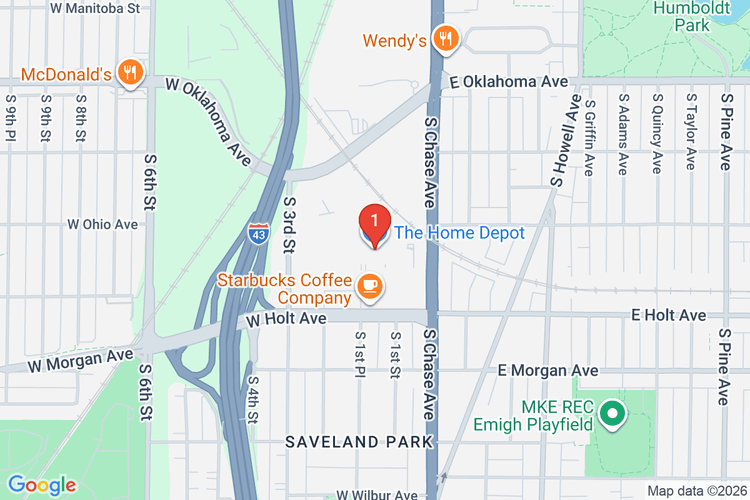 Map showing HOME DEPOT #4941 location
