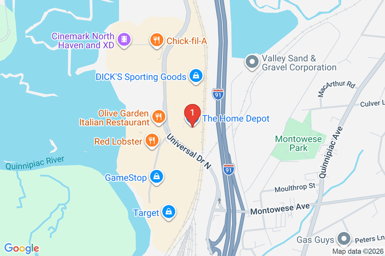 Map showing HOME DEPOT #6201 location