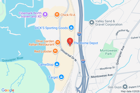 Map showing HOME DEPOT #6201 location