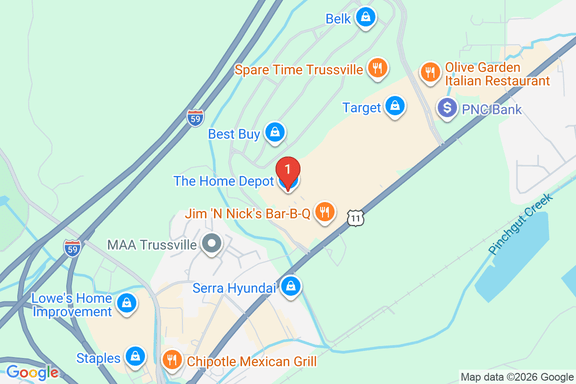 Map showing HOME DEPOT #0887 location