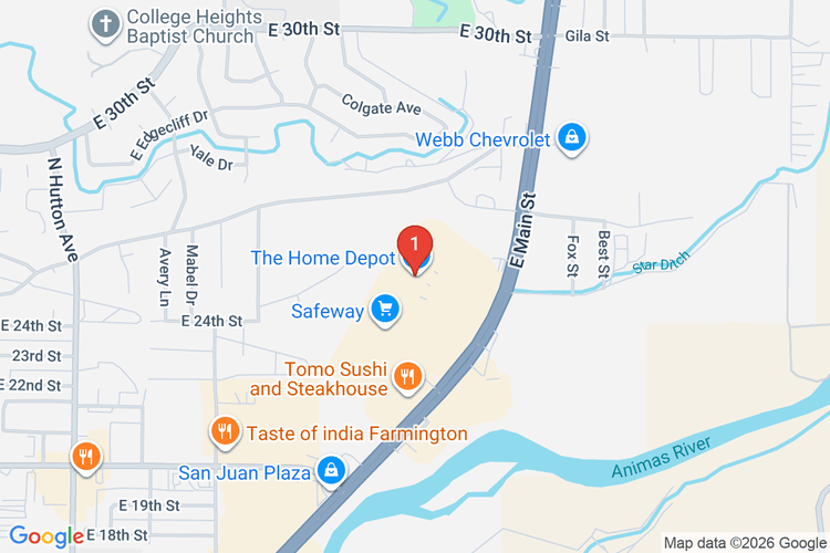 Map showing HOME DEPOT #3508 location