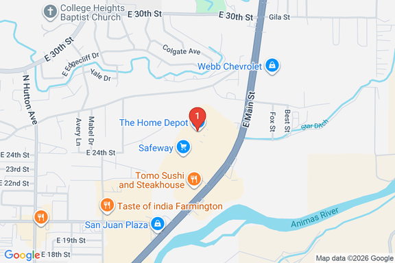 Map showing HOME DEPOT #3508 location