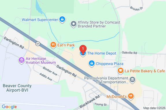 Map showing HOME DEPOT #4148 location