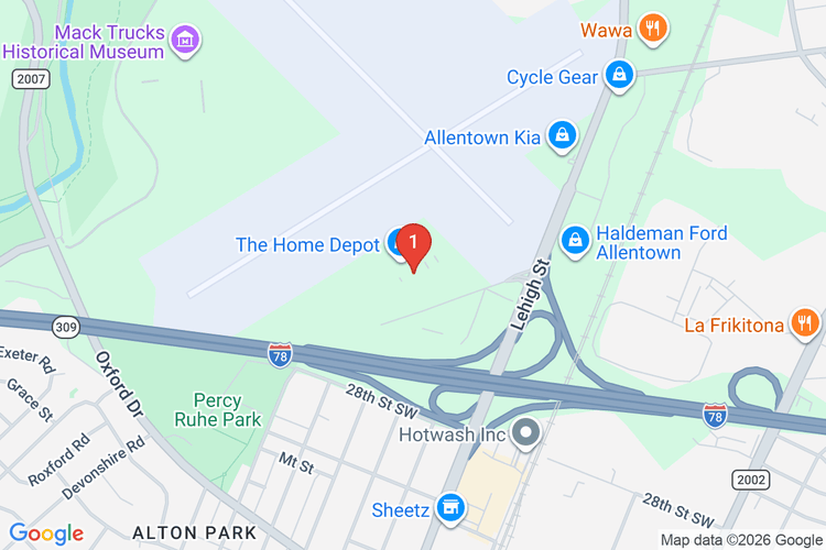 Map showing HOME DEPOT #4140 location