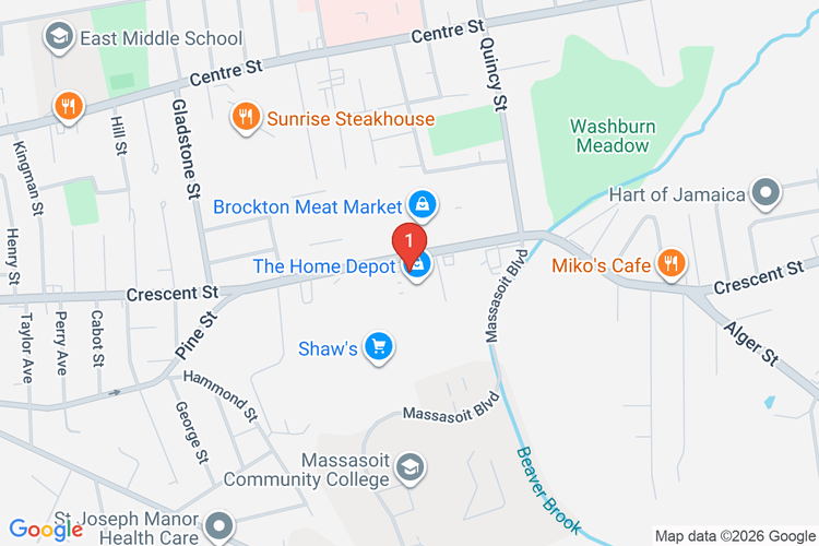 Map showing HOME DEPOT #2611 location