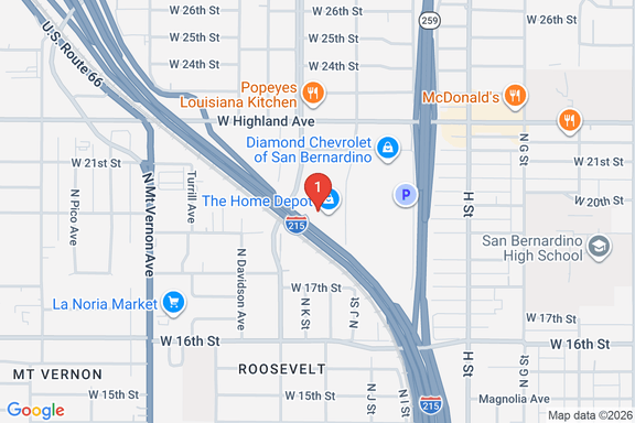 Map showing HOME DEPOT #0683 location