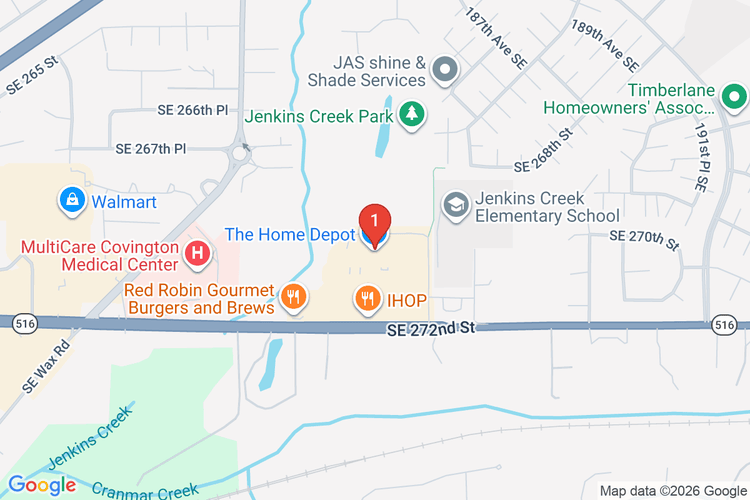 Map showing HOME DEPOT #4737 location