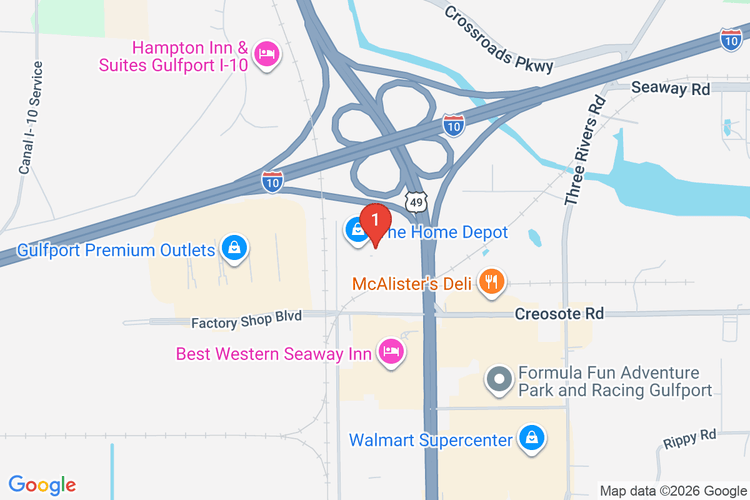 Map showing HOME DEPOT #2901 location