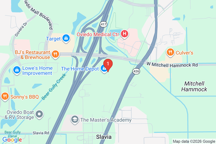 Map showing HOME DEPOT #0287 location