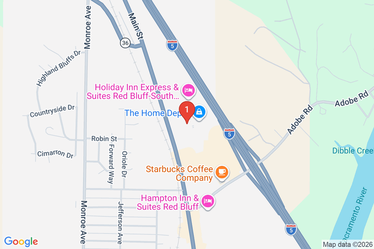 Map showing HOME DEPOT #8492 location