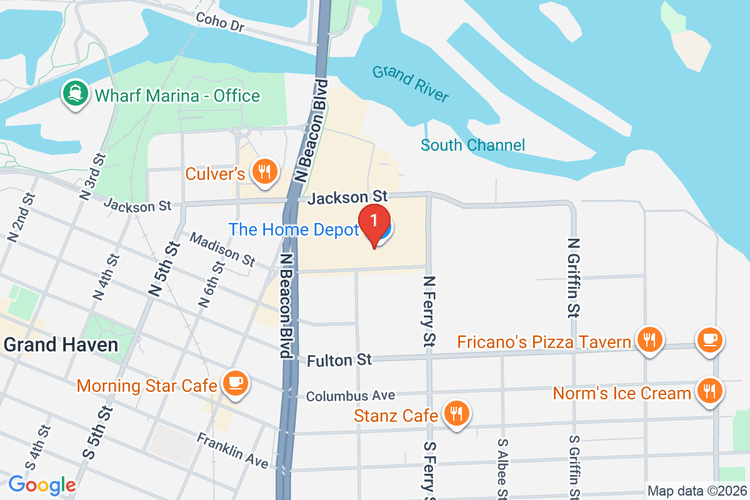 Map showing HOME DEPOT #2780 location