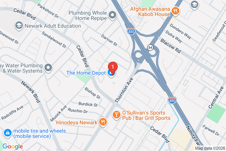 Map showing HOME DEPOT #6964 location