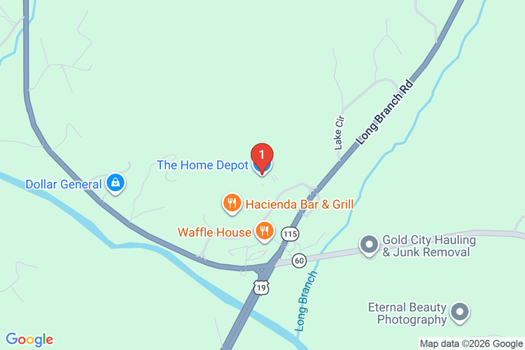 Map showing HOME DEPOT #6980 location