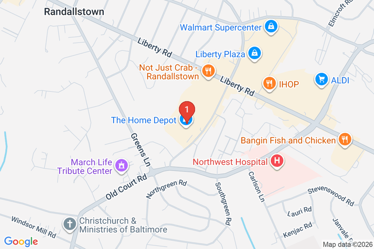 Map showing HOME DEPOT #6945 location