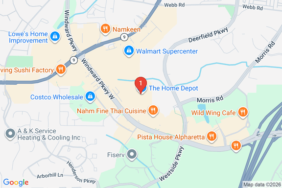 Map showing HOME DEPOT #0149 location