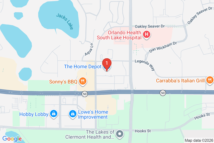 Map showing HOME DEPOT #6375 location
